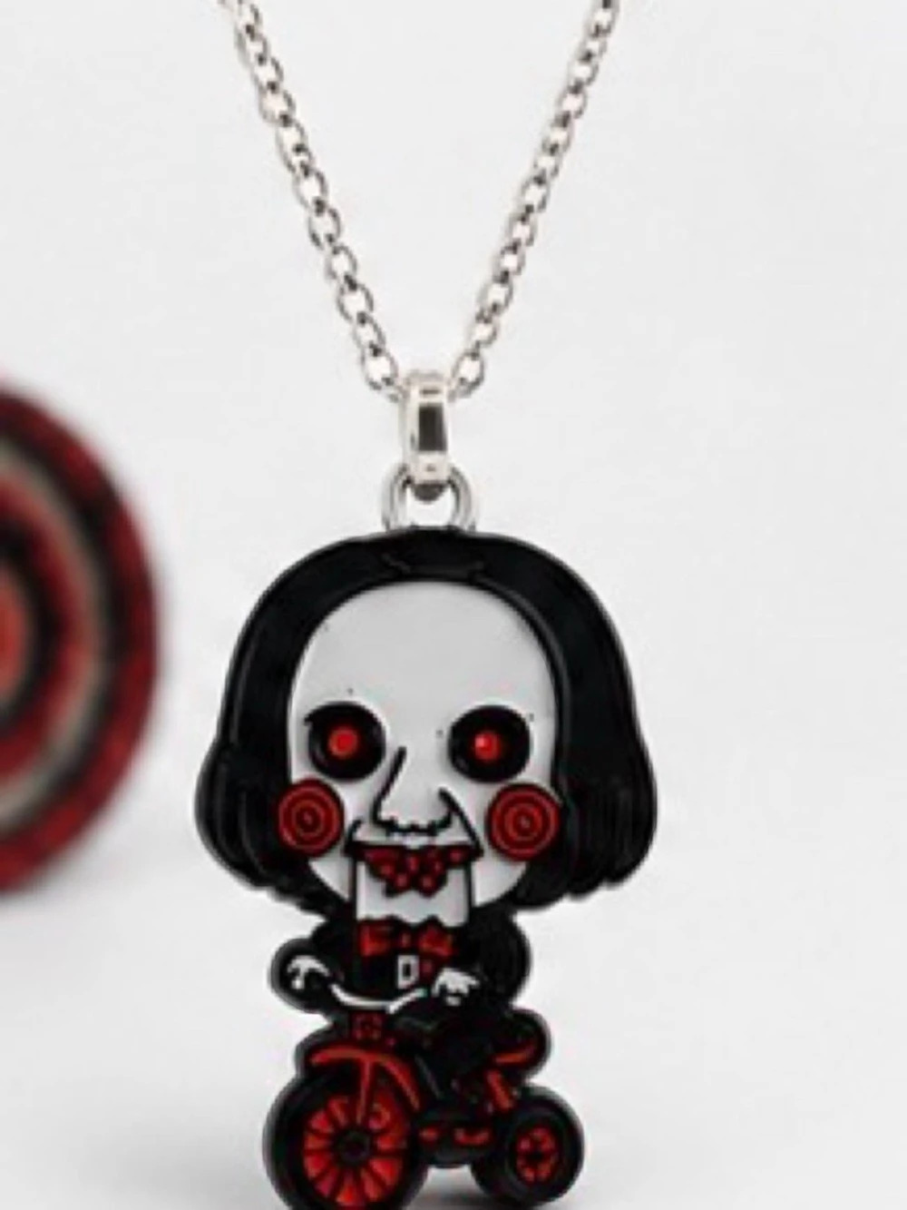Billy the puppet Black & Red Horror Pendant Necklace